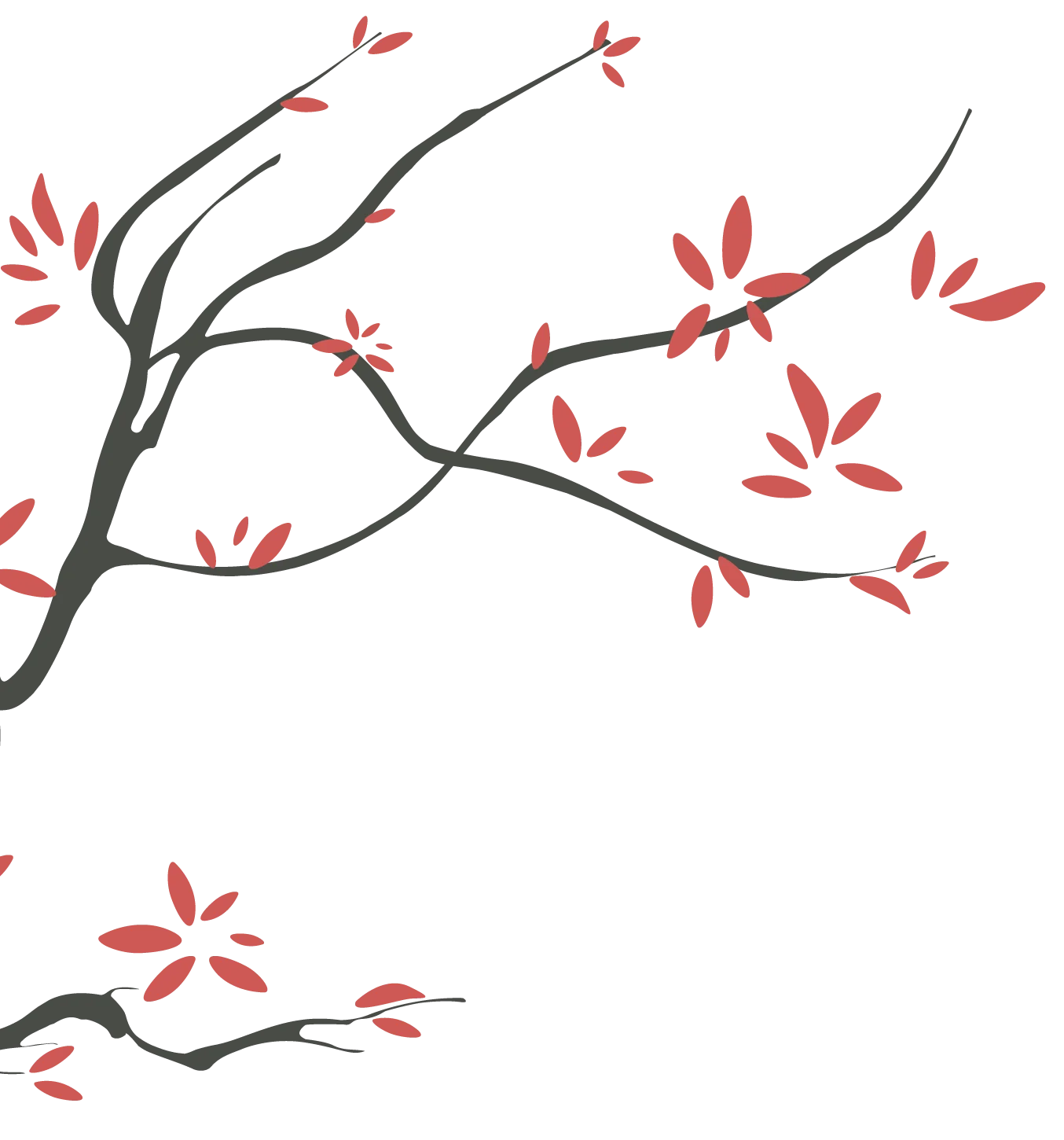 Decorative tree illustration beside the platform design content.
